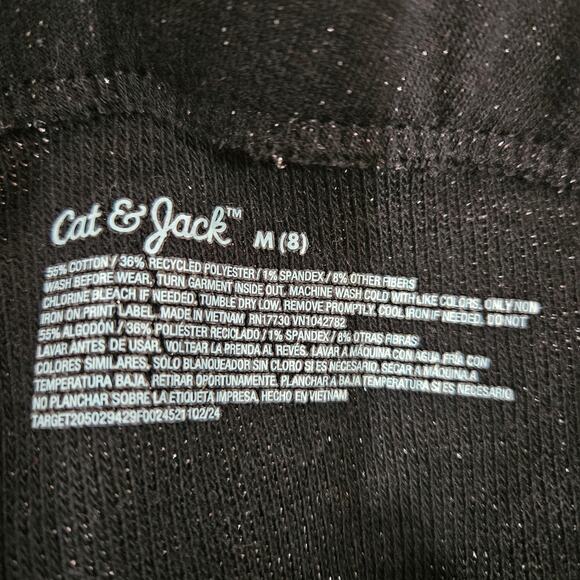 Cat & Jack Girl's Size Medium (8) Pull-On Black Sparkle‎ Flare Ponte Pants - Picture 2 of 3
